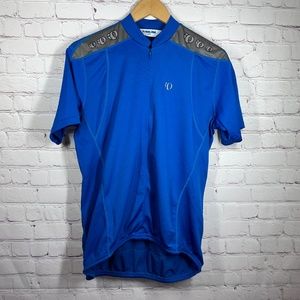 Pearl Izumi Men's Short Sleeve 3/4 Zip Cycling Top with Pockets Sze L Multicolor